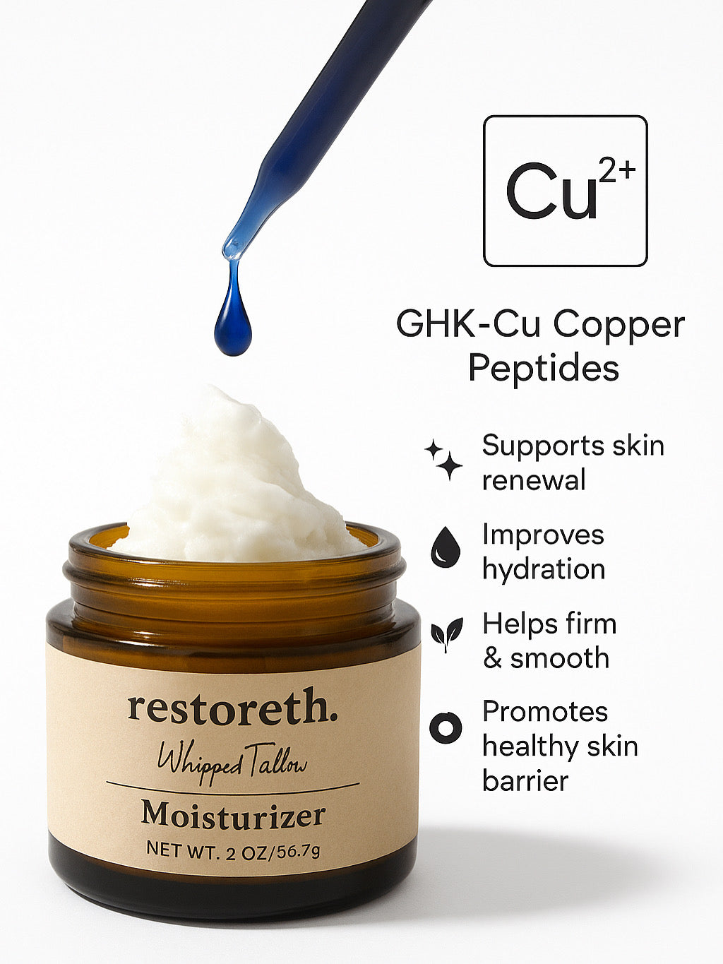 Copper Peptides Beef Tallow Moisturizer